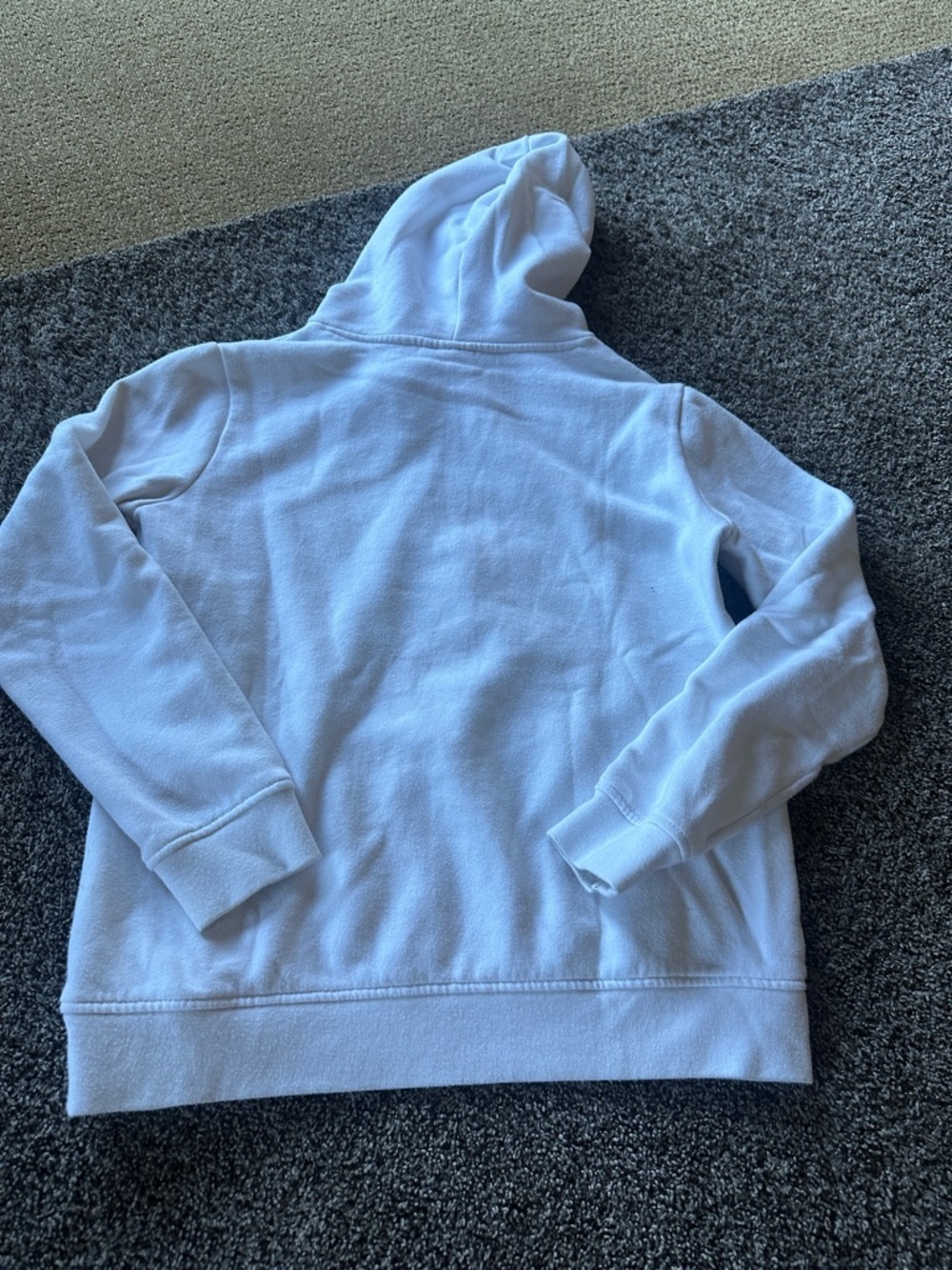 Vans Unisex White Hoodie with Black and Tan Checkerboard Graphic size Small - Picture 5 of 7